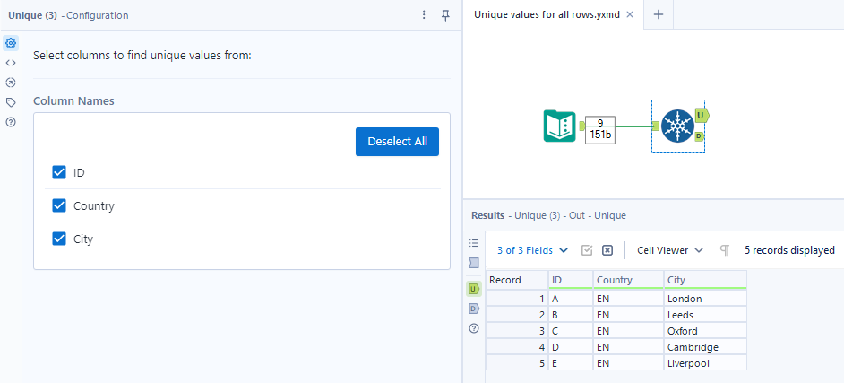 Solved Unique Row Values In Table Alteryx Community 7643