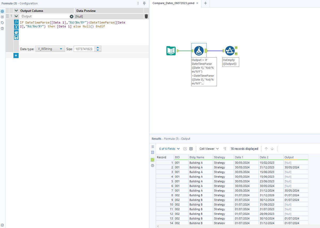 Comparing Two Dates - Alteryx Community