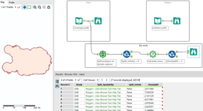 Workflow and result