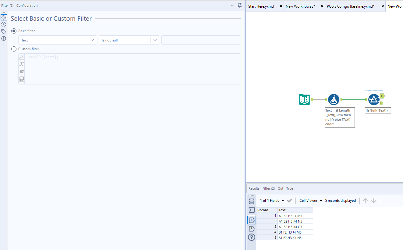 Solved Remove string of a row that another row contains Alteryx
