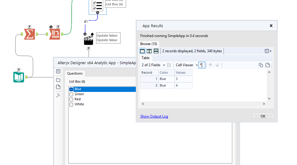 Solved: App is working using Drop down tool but not workin... - Alteryx ...