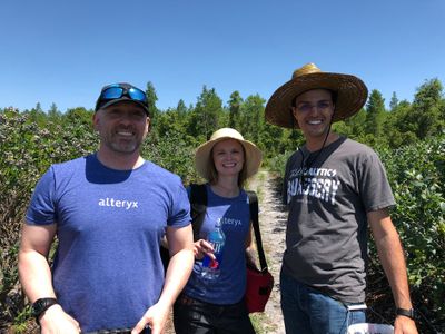 Hanging out on a blueberry farm with DanM and AndrewDataKim