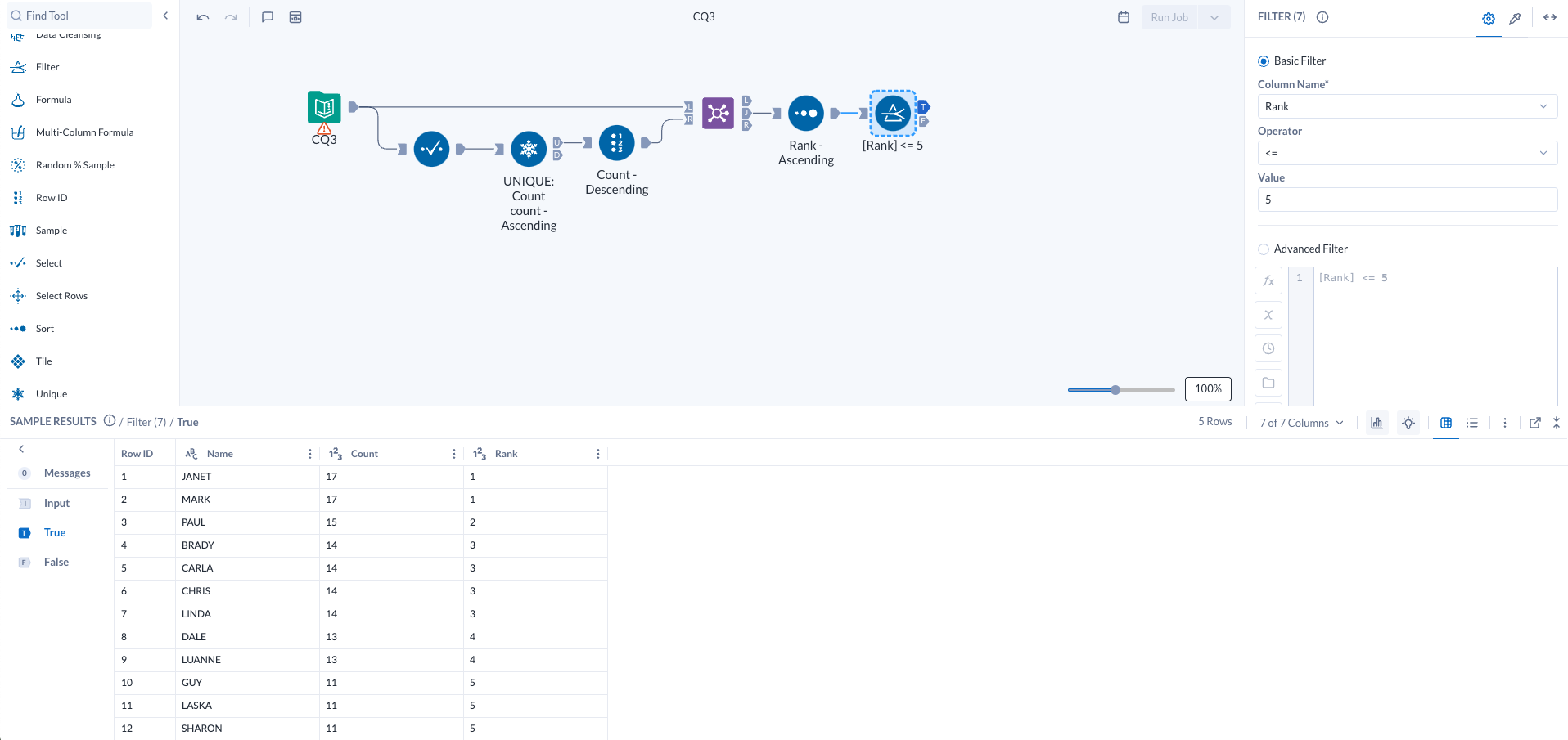 Cloud Quest 3 Ranking Duplicate Data Alteryx Community
