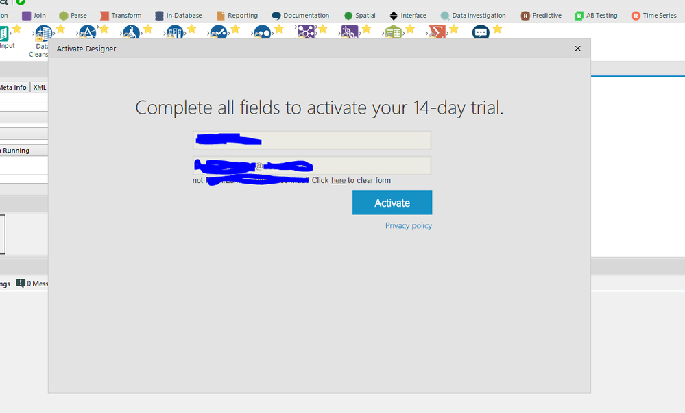 Clicks Active. Wait 10 sec. Loop back to same message.