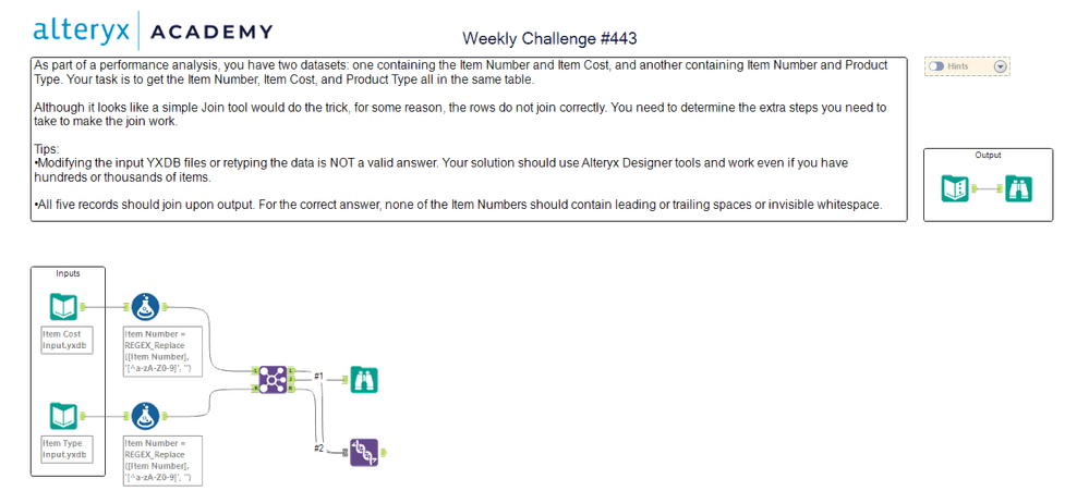 I intended to add an Expect Zero records (Count=0 then ok, otherwise, error) - but Alteryx Designer broke down after buildling out this additional piece of logic