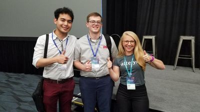 Pictured (L-R): Royden Onishi, Ryan Andrew and Tasha Alfano (Product Manager for Alteryx Developer Tools)