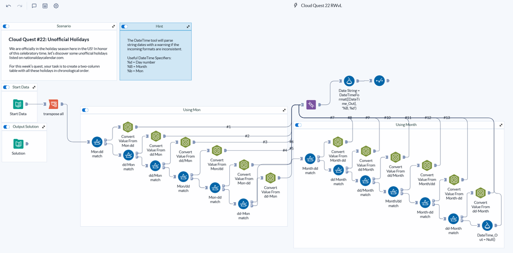 Alteryx dateparse has issues with Mon compared to Month so I tackled all Mon before doing the same thing again but for the Month variants