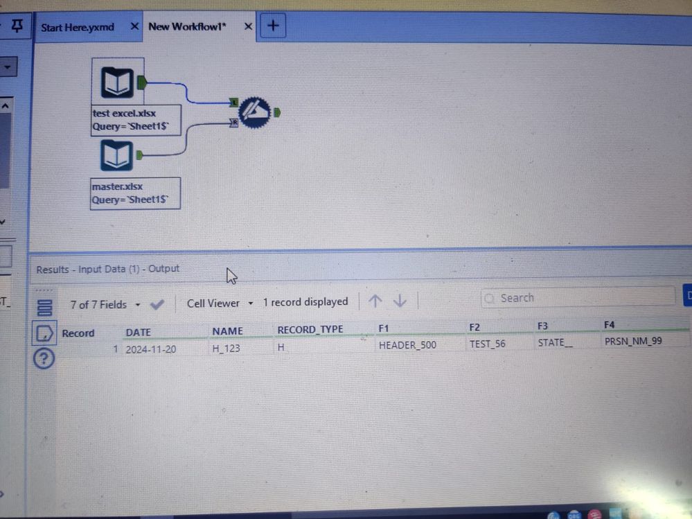 Screenshot 1 Source file columns name incorrect
