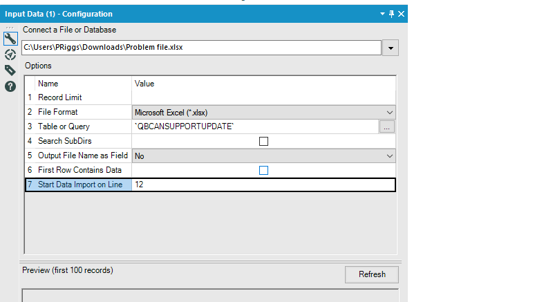 Solved Skip first rows excel and read headers Alteryx Community