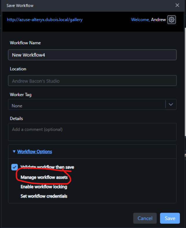 Where to get to Workflow Assets