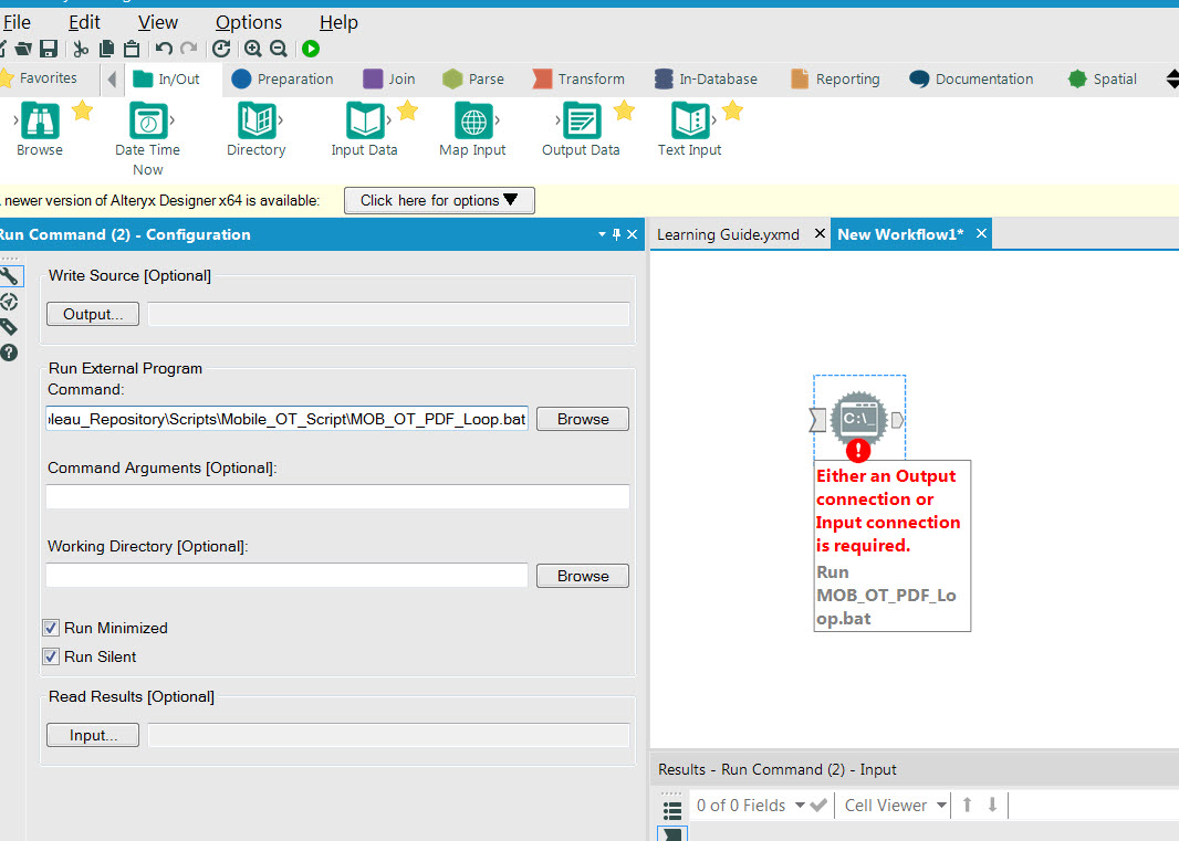 Solved: Run a batch file from Run Command tool - Alteryx Community