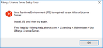 A Java Runtime Environment is a prerequisite for installing the Alteryx License Server.