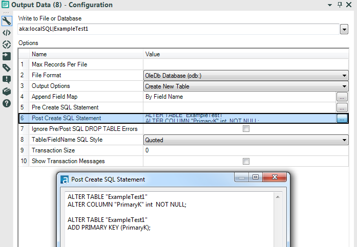 Create Database Table Primary Key In Alteryx Alteryx Community Table Tabelle