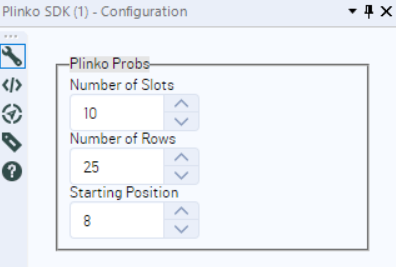 Config of the Plinko Tool