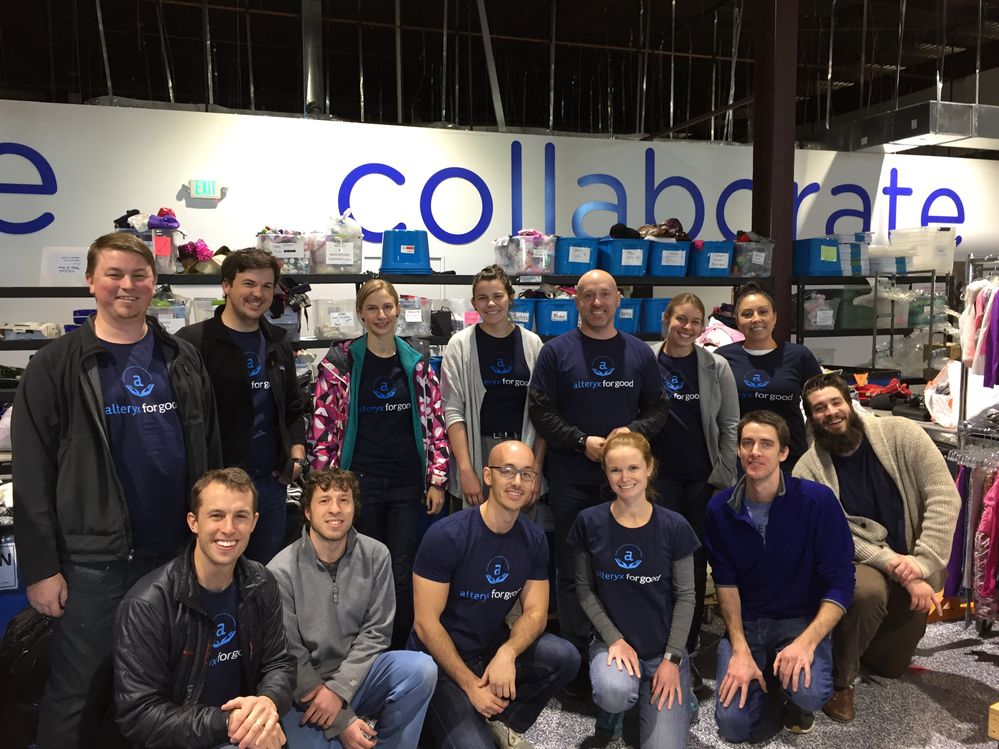 In between challenges, a group of Alteryx associates spent an afternoon volunteering onsite