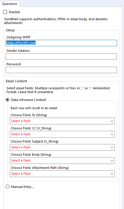 Sending Emails From Smtp Server Requiring Authenti Alteryx Community