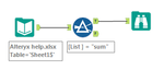 Workflow "[List] = 'sum'"