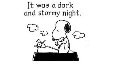It was a dark and stormy night