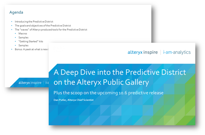 A Deep Dive into the Predictive District on the Alteryx Public Gallery