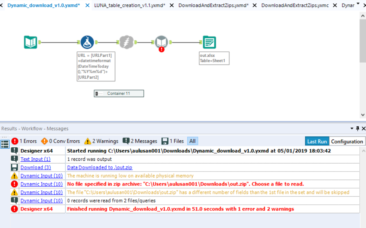 Solved Downloading a zip file and then extracting the XML... Alteryx Community