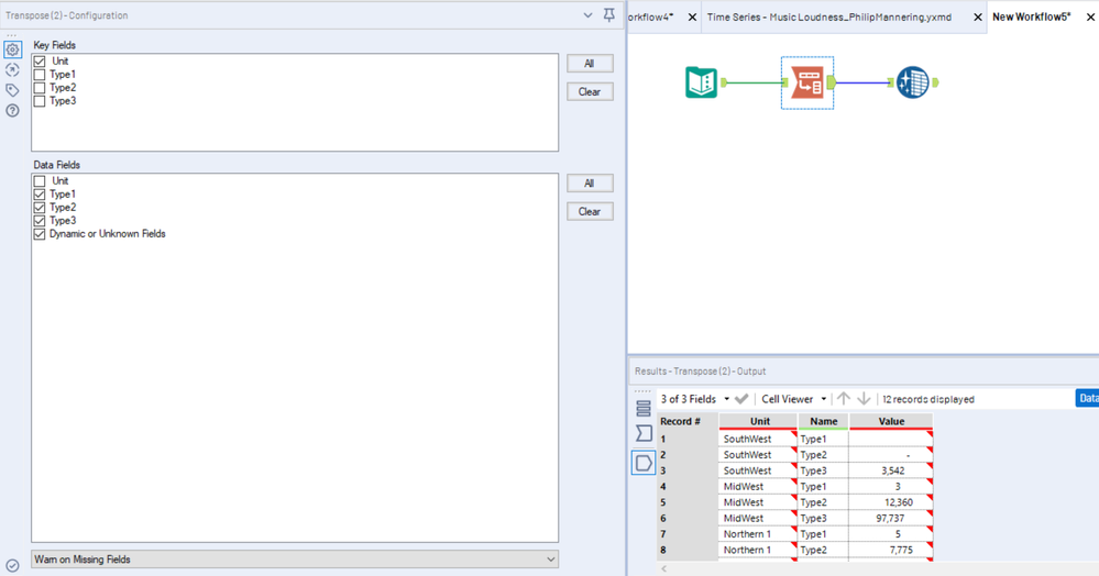 Transpose tool