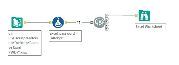 Workflow to read in a password protected Excel file.