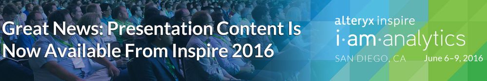 Great News: Presentation Content Is Now Available From Inspire 2016