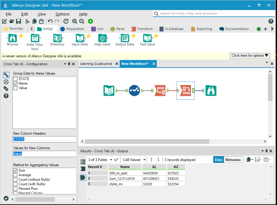 Solved Pivoting using Cross Tab Alteryx Community