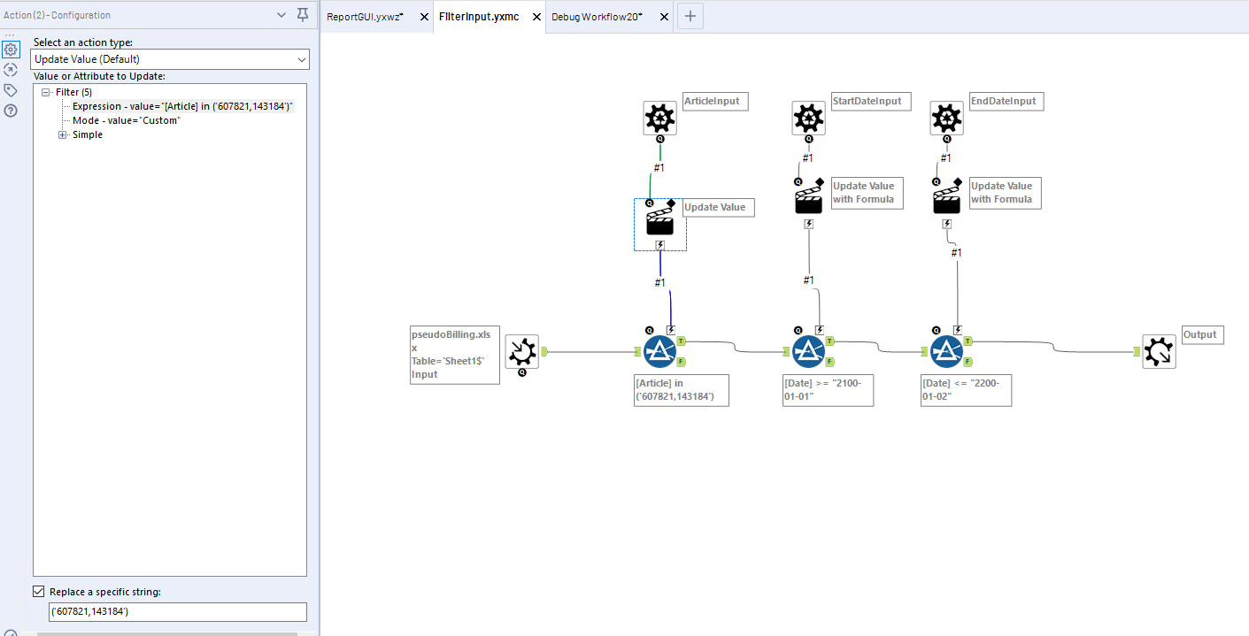 Solved: Interface Tools - Action not updating values - Alteryx Community