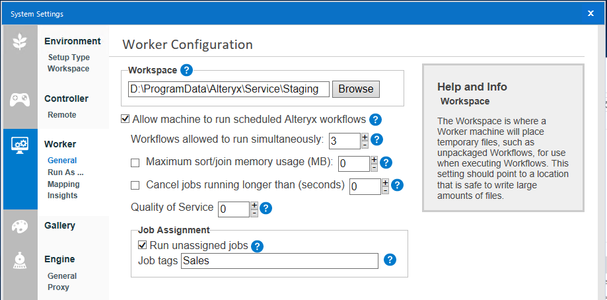 An example Worker Configuration