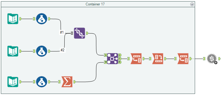 workflow with container and macro