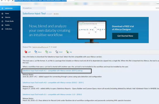 Salesforce Input connector deprecated - Alteryx Sns-Brigh10