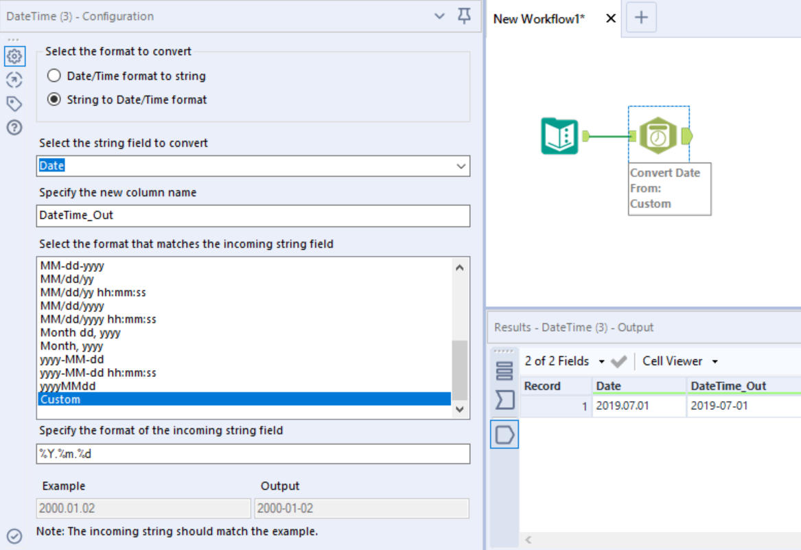 Alteryx Date Time Format Example