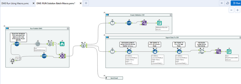 Macro for processing row of data