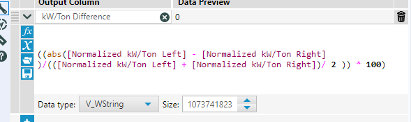 Percentage change Formula