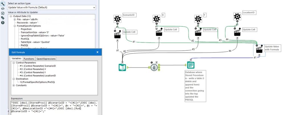Example of running a Stored Proc from Alteryx