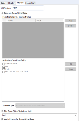 Body: JSON with parameters