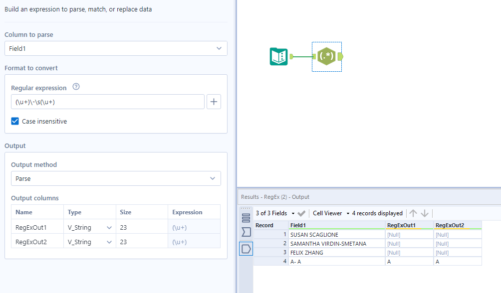 Solved: Text to columns space and dash - Alteryx Community