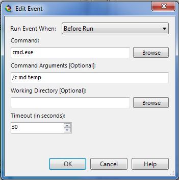 use /c in run command