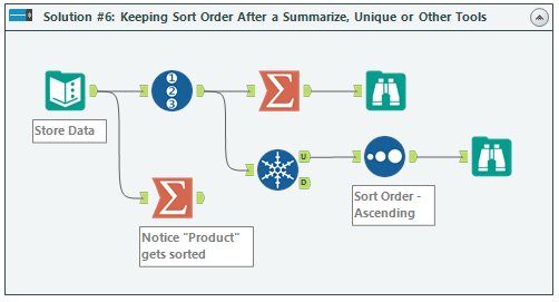 Keeping Sort Order After a Summarize, Unique or Other Tools